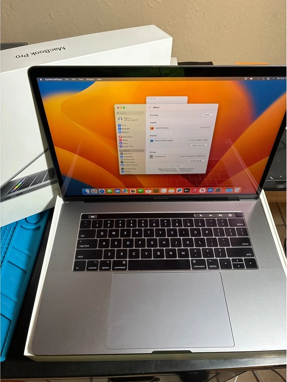 Apple MacBook Pro15 Space Gray Laptop, Ram 16gb, 512gb ssd, MacOS 2022, with box